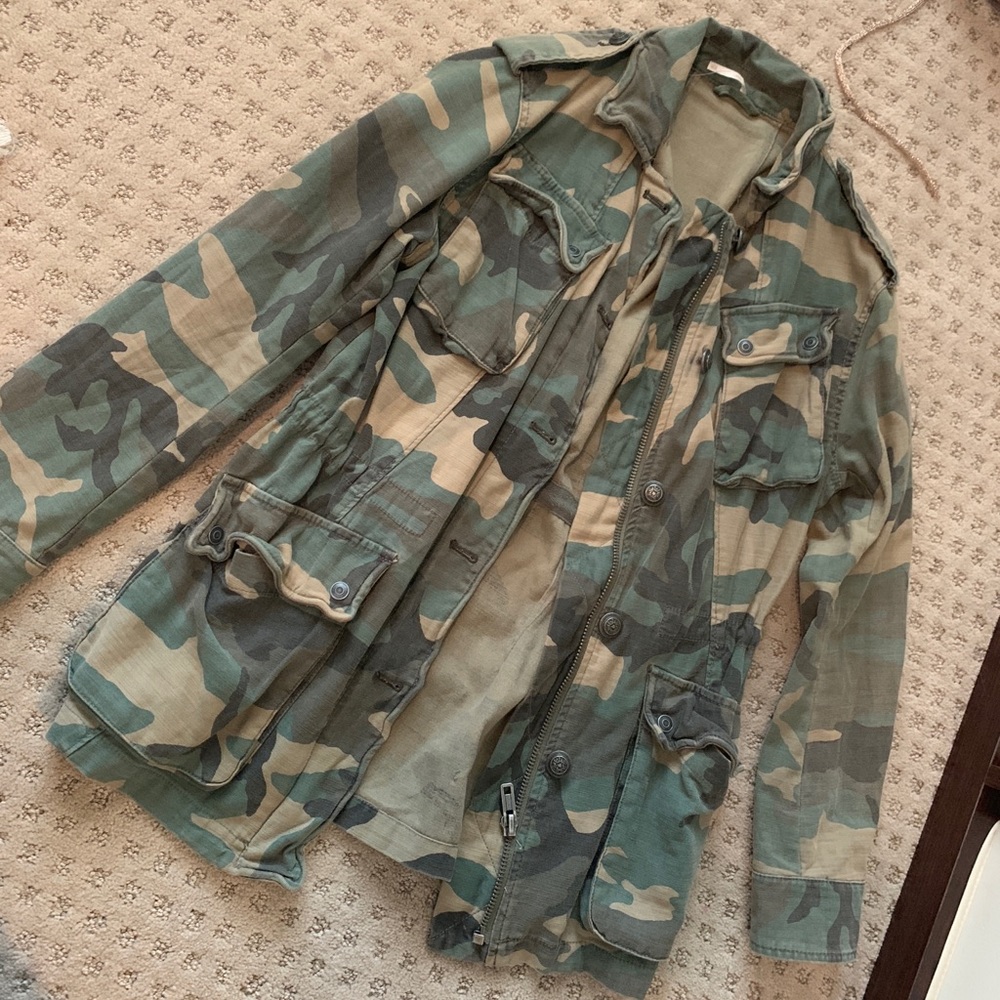 Free people camo jacket